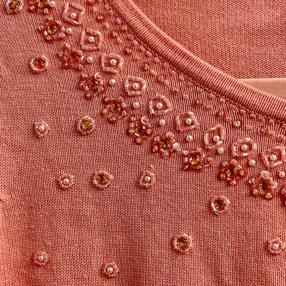Twenty One Button-Up Beaded Knit Cardigan